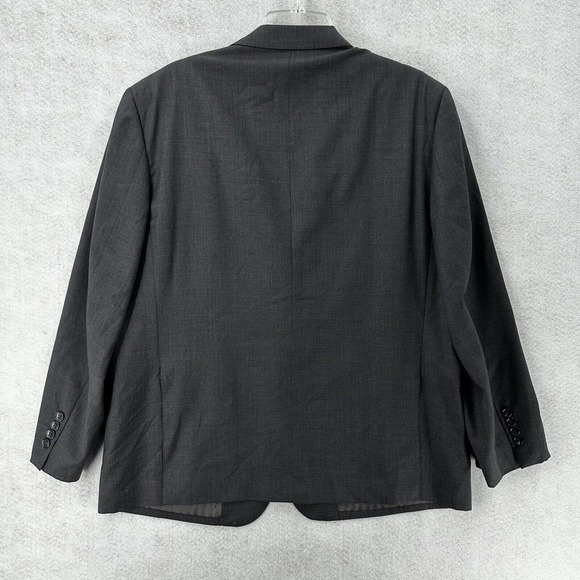 Baroni Sport Coat Mens 44 SHORT Super 150 Wool Blazer Jacket Gray - Picture 2 of 14